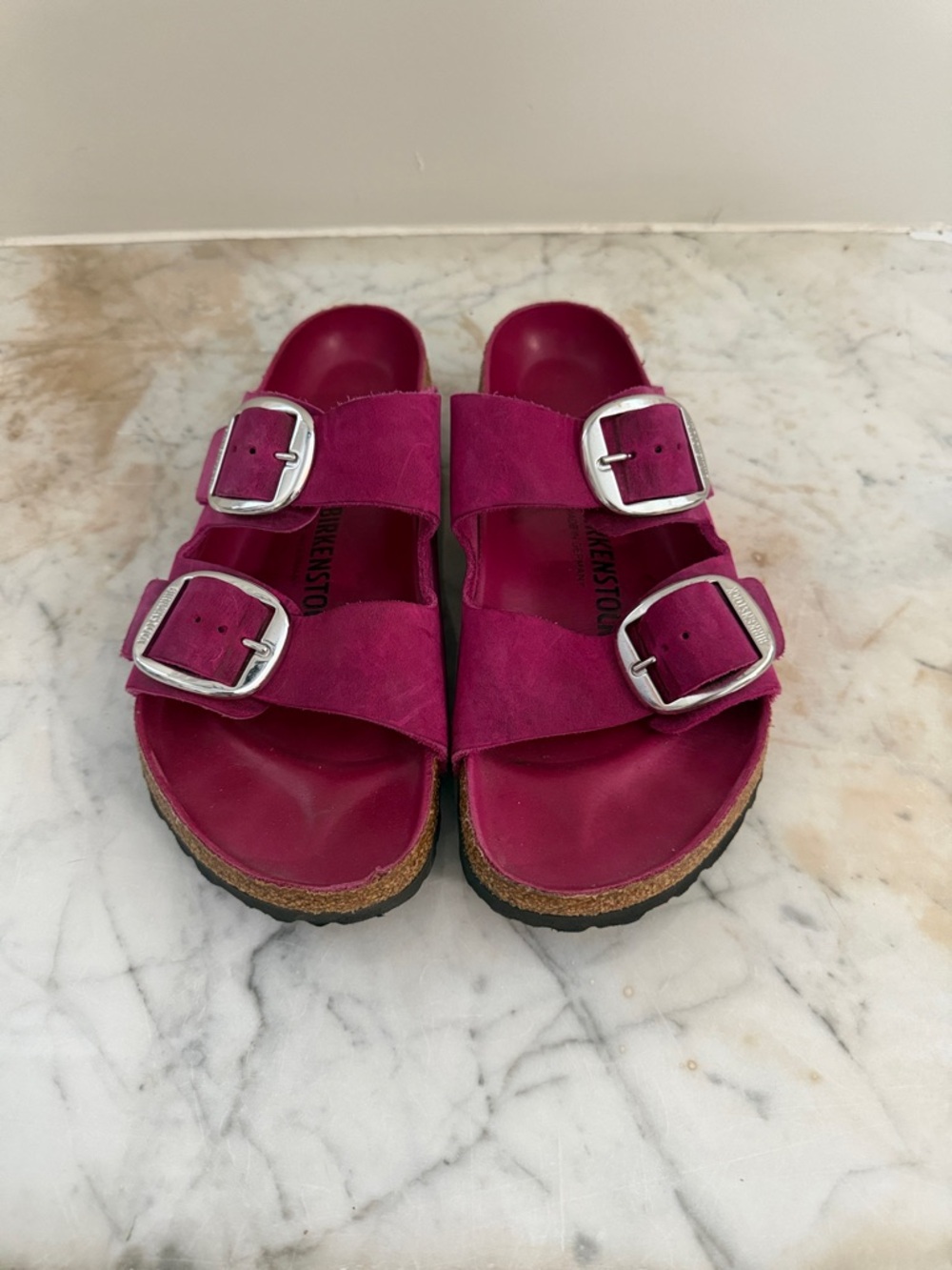 Birkenstock Fuchsia Arizona Large Buckle Sz 40